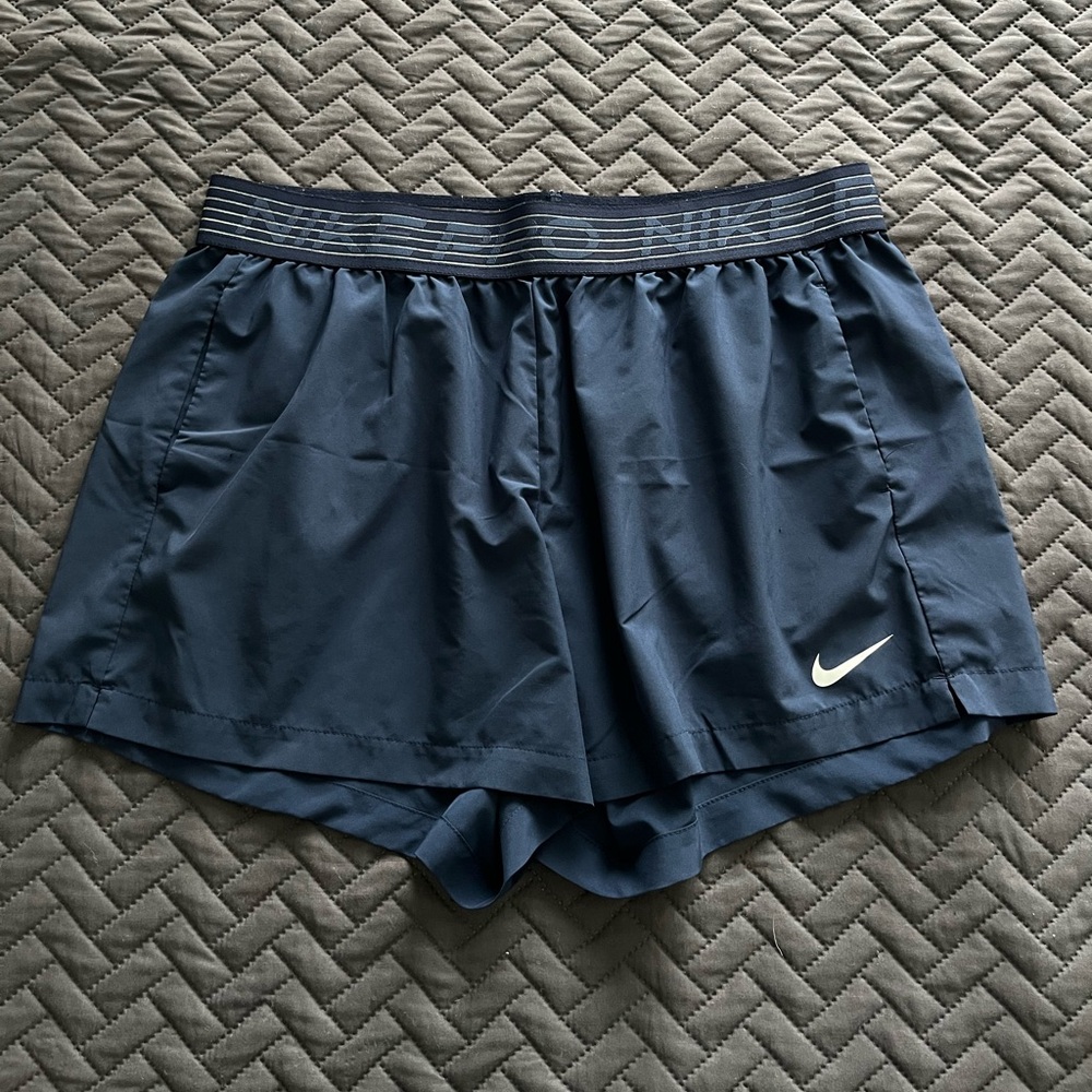 NikePro Women's Navy Dri-fit Shorts